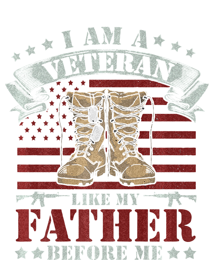 I Am A Veteran Like My Father Before Me American Flag Drawstring Bag