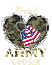 Proud Army Cousin With Heart American Flag For Veteran T-Shirt