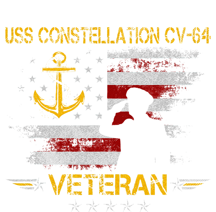 USS Constellation CV 64 Aircraft Carrier Veteran Flag Retro Valucap Bio-Washed Visor