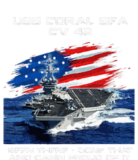 USS Coral Sea CV 43 Aircraft Carrier Veteran USA Flag Xmas T-Shirt