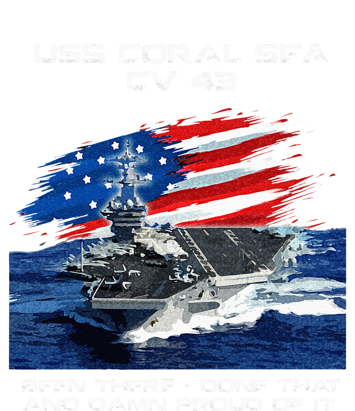 USS Coral Sea CV 43 Aircraft Carrier Veteran USA Flag Xmas T-Shirt