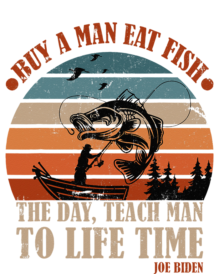 Joe Biden Buy A Man Eat Fish Fishing Retro Vintage Kids Tie-Dye T-Shirt