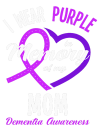 I Wear Purple In Memory For My Mom Dementia Awareness Bella+Canvas Jersey Crop Tee