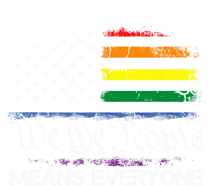 LGBT Vintage 1776 American Flag We The People Means Everyone Tall Sweatshirt