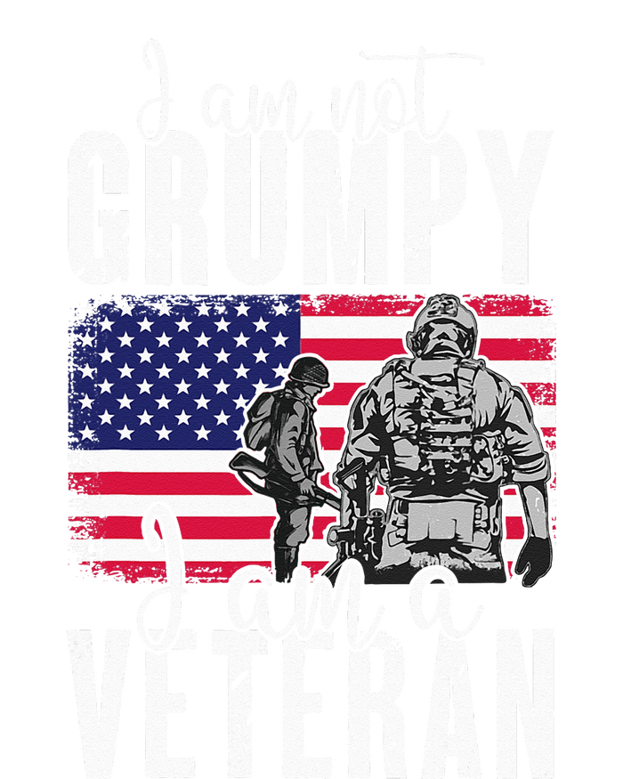 I Am Not Grumpy I Am A Veteran Patriotic Veteran Humor Insulated Varsity Jacket