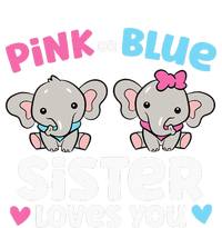 Pink Or Blue Sister Loves You Funny Gender Reveal Premium Hoodie