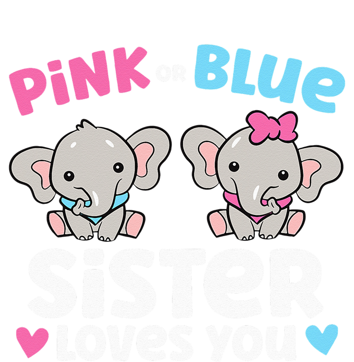 Pink Or Blue Sister Loves You Funny Gender Reveal Premium Hoodie