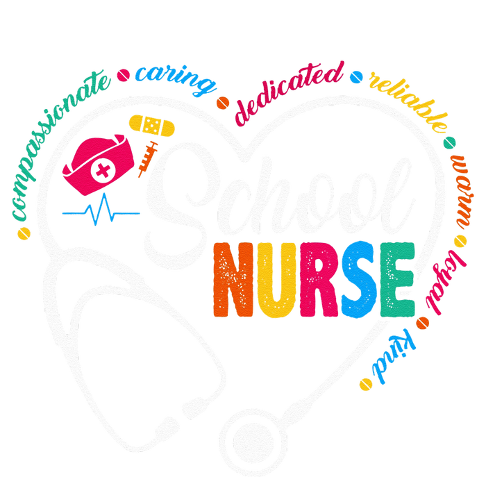 School Nurse Vintage Love Heart Nurse Life T-Shirt