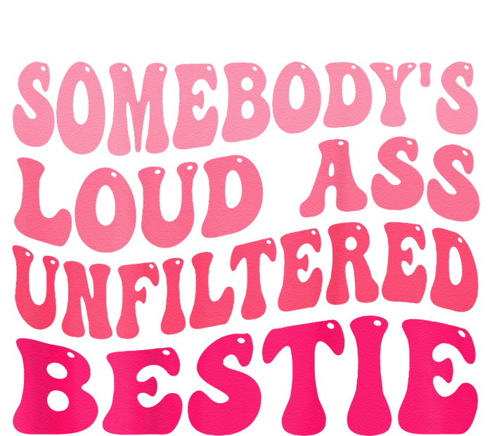 Somebodys Loud Ass Unfiltered Bestie Retro Wavy Groovy Performance Long Sleeve Polo