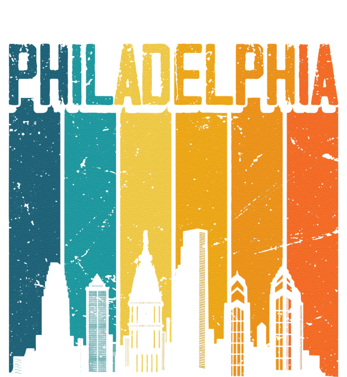 Philadelphia USA Retro Vintage Sunset Skyline Philadelphia T-Shirt