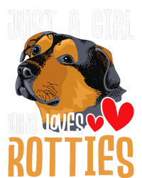 Just A Girl Who Loves Rotties Rottweiler Dog Owner Puppy Womens Cotton Relaxed Long Sleeve T-Shirt