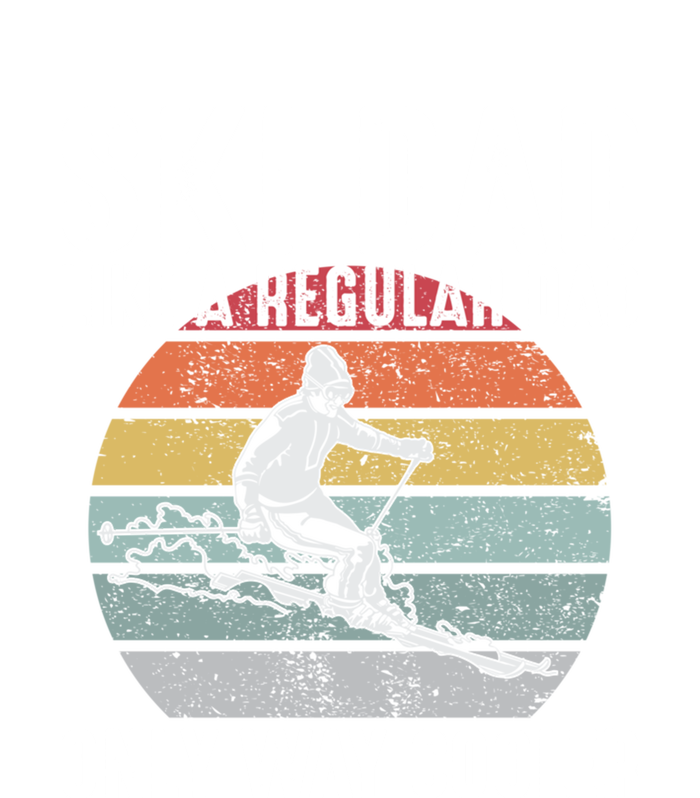 Vintage Ski Dad Like A Regular Dad Only Way Cooler Skiing Gift For Skier Women's Pullover Hoodie