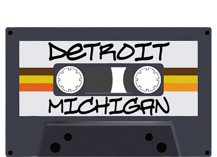 Detroit Michigan Cassette Tape Grommeted Golf Towel