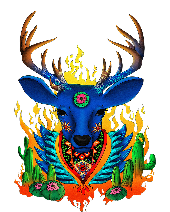 Third Eye Huichol Deer Kids Long Sleeve Shirt