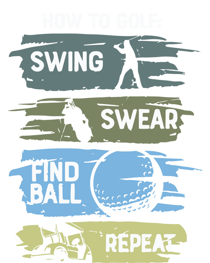 Funny Golf Swing Swear Findball Repeat T-Shirt