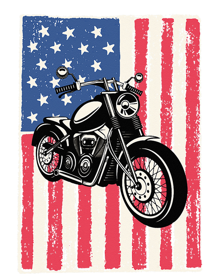 Motorcycle Men Gift Idea Biker American Flag Motorcycle Zip Tote Bag