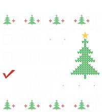 Nice Naughty Med Surg Nurse Funny Ugly Christmas Sweater Gift Women's Flannel Pajama Set