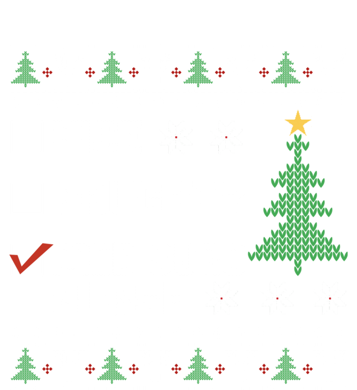 Nice Naughty Med Surg Nurse Funny Ugly Christmas Sweater Gift Women's Flannel Pajama Set