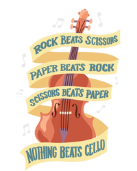 Rock Paper Scissors Nothing Beats Cello Instrut Musician Gift Women's T-Shirt