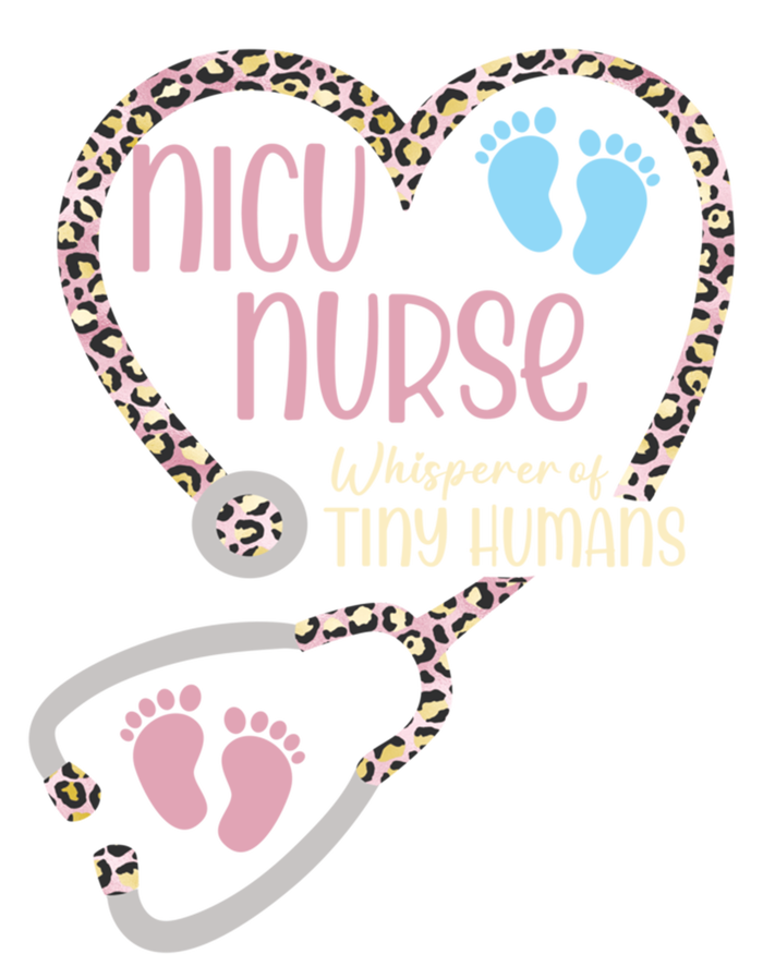 Nicu Nurse Stethoscope Leopard Pattern Gift Tall Hoodie