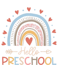 Boho Rainbow Hello Preschool First Day Of School Teacher T-Shirt