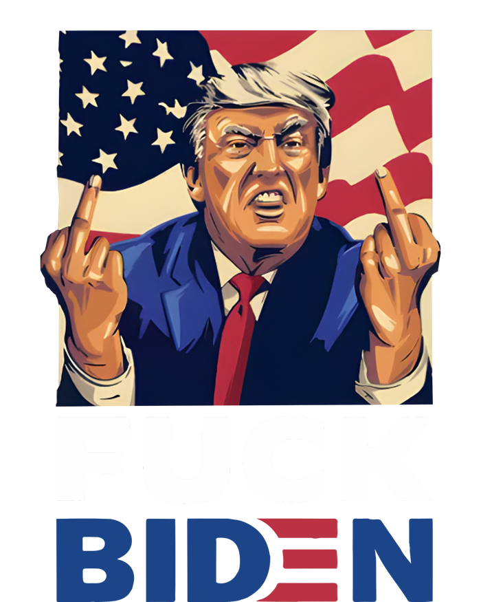 Fuck Biden Funny Trump Middle Finger T-Shirt