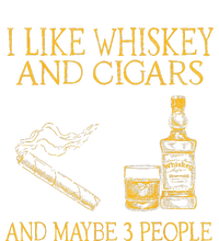 Retro I Like Whiskey And Cigars And Maybe 3 People Women's Long Sleeve Flannel Pajama Set 