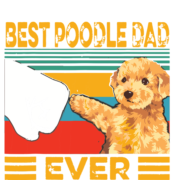 Vintage Best Poodle Dad Ever Dog Lover Tees Fathers Day T-Shirt