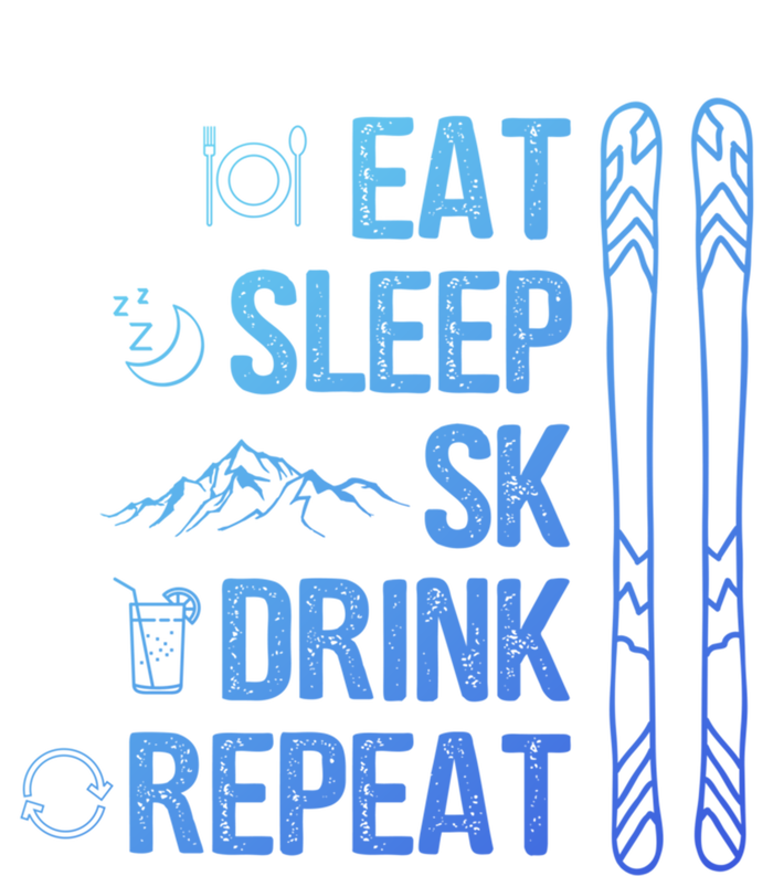 Eat Sleep Ski Ski Area Slopes Call Winter Sports Gift Sweatshirt Cinch Pack Bag