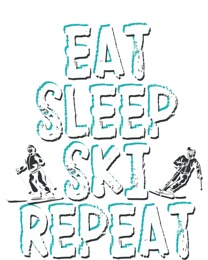 Funny Eat Sleep Ski Repeat For Cool Skiers Designs Gift Ladies Long Sleeve Shirt