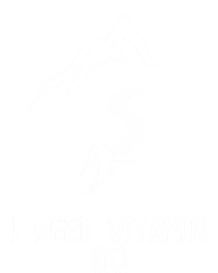 I Need Vitamin Ski Skiing Motivational Saying Skier Gift Pom Pom 12in Knit Beanie