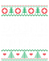 Safety First With Nurse Funny Ugly Christmas Ing Gift T-Shirt