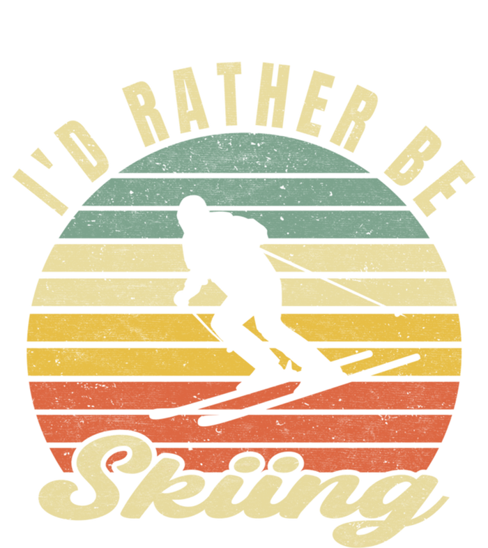 Id Rather Be Skiing Funny Skier Ski Retro Vintage Cute Gift Tie Dye Hoodie