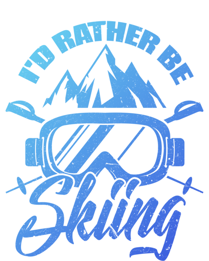 Id Rather Be Skiing Holiday Ski Winter Sport Gift Ladies Essential Flowy Tank