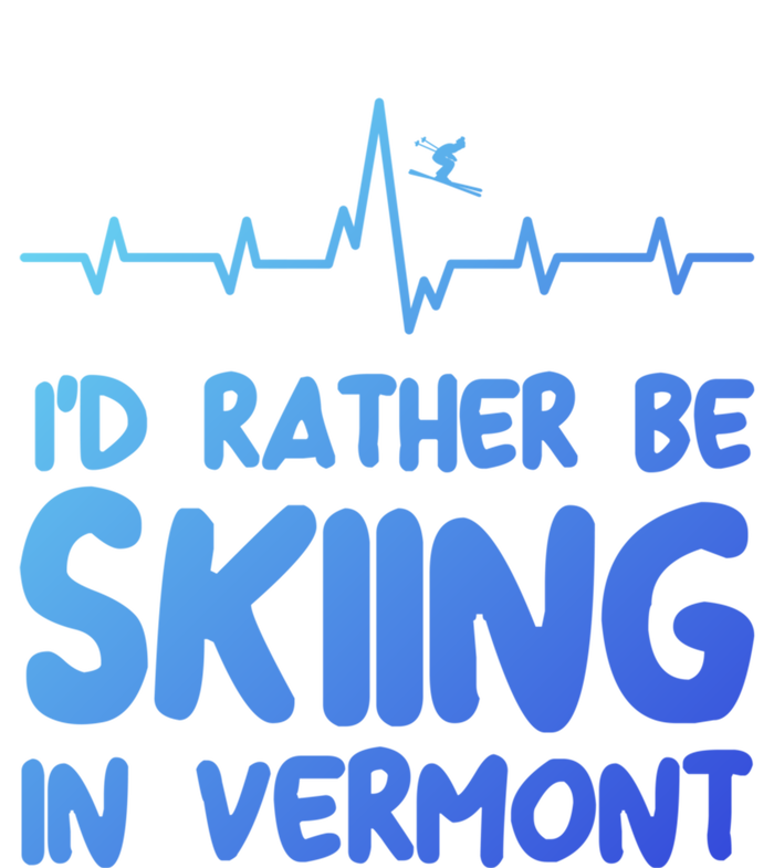 Id Rather Be Skiing In Vermont Skiing Gift Women's V-Neck T-Shirt