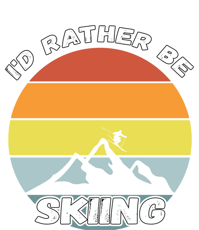 Id Rather Be Skiing Retro Vintage Skier Cool Gift Mousepad