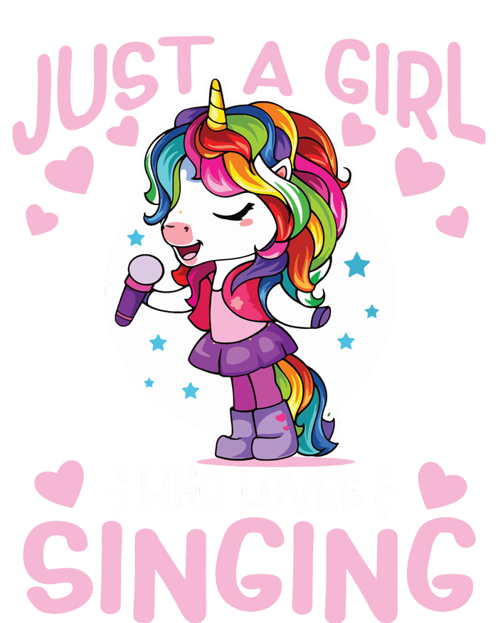 Just A Girl Who Loves Singing Funny Karaoke Singer Unicorn Hoodie