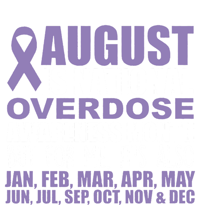 August Is National Overdose Awareness Month Purple Ribbon Ladies Essential Flowy Tank