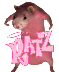 Funny Ratz Pink Rat Ratz Meme Womens Funnel Neck Pullover Hood