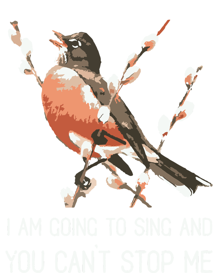 Red Robins Singing Warning Im Going To Sing Bird Lover Button