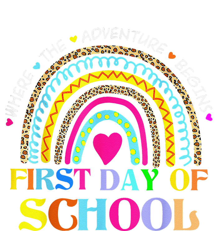 Back To School Rainbow Teacher Happy First Day Of School T-Shirt