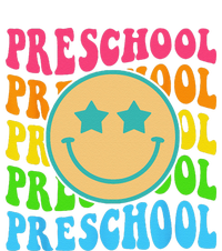 Groovy Preschool Vibes Face Retro Teachers Back To School T-Shirt