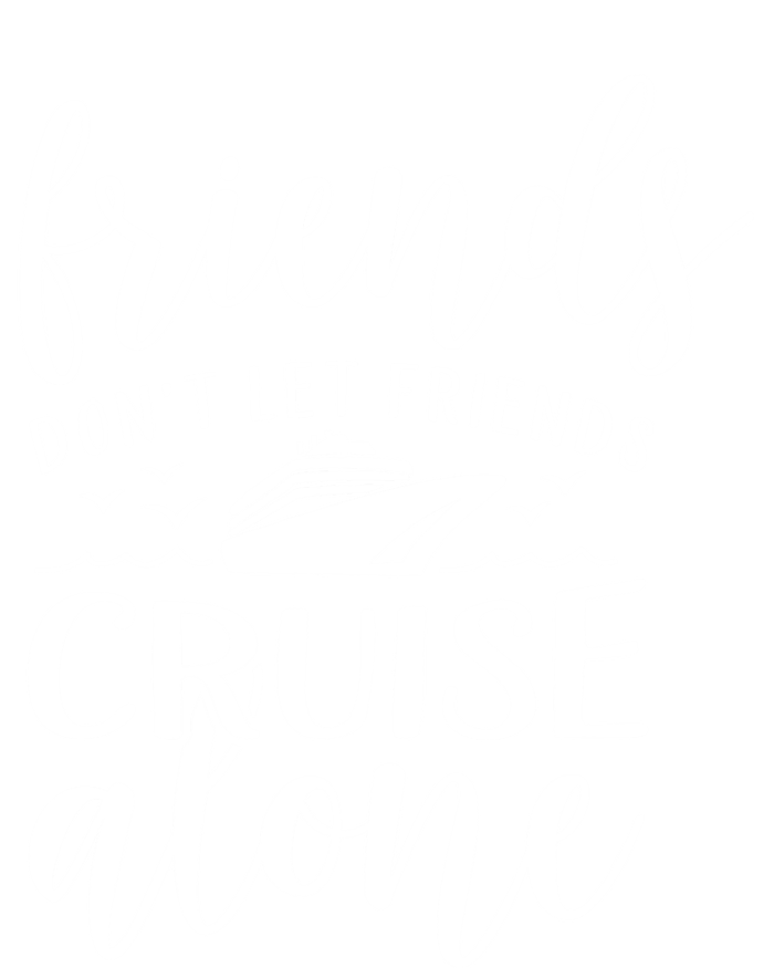 Friends Dont Let Cruise Alone Beach Summer Vacation Nautical Gift Full-Length Apron With Pockets