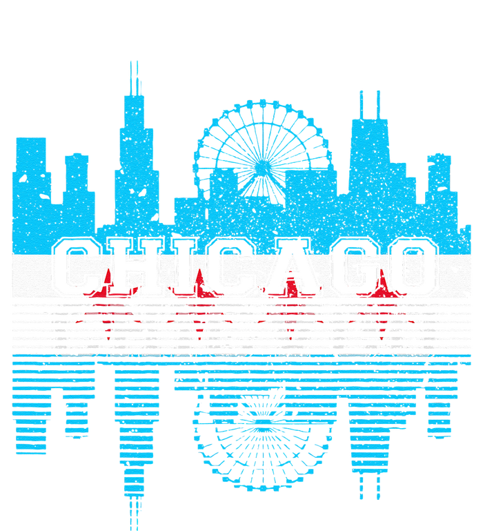 Chicago Illinois Flag City Skyline Chi Town Pride City Flag Women's T-Shirt