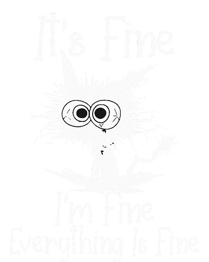 Its Fine Im Fine Everything Is Fine Funny Cat Kids T-Shirt