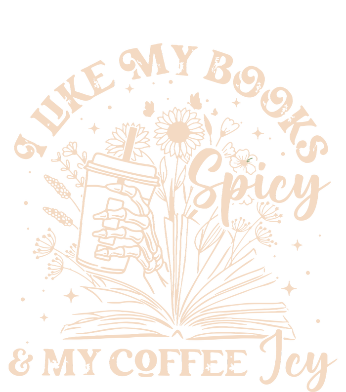 I Like My Books Spicy And My Coffee Icy Skeleton Book Lovers Cooling Performance Crew T-Shirt