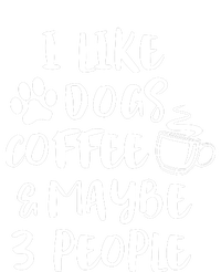 I LIKE DOGS COFFEE MAYBE 3 PEOPLE Funny Sarcastic Dog Mom Flexfit Unipanel Trucker Cap