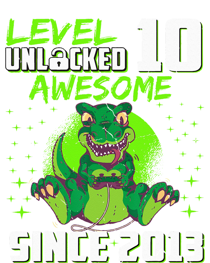 Level 10 Unlocked Awesome Since 2013 10th Birthday Gaming Canvas