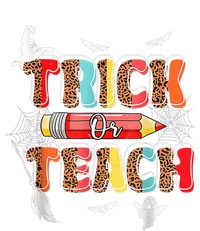 Cute Trick Or Teach Fun Halloween Teacher Leopard Groovy Kids T-Shirt