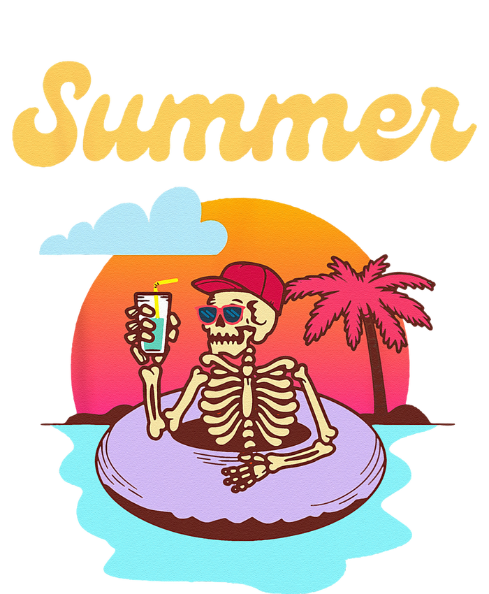 Retro Skeleton With Sunglasses Summer Goth Vacation Skull T-Shirt